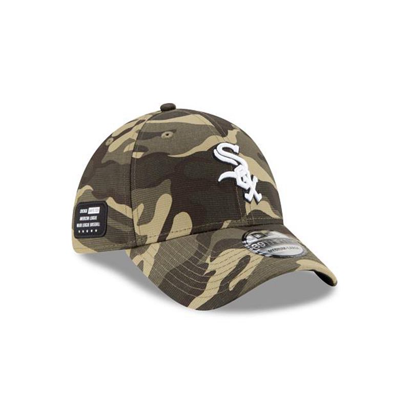 MLB Chicago White Sox Armed Forces Weekend 39Thirty Stretch Fit (YOL6505) - Green New Era Caps